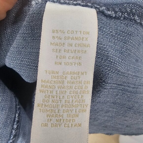 Hope & Harlow Shirt Dress Blue Denim Grunge Casual 8 NWT - Picture 7 of 9